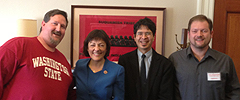 Washington APWU members meet with Rep. Suzan DelBene.